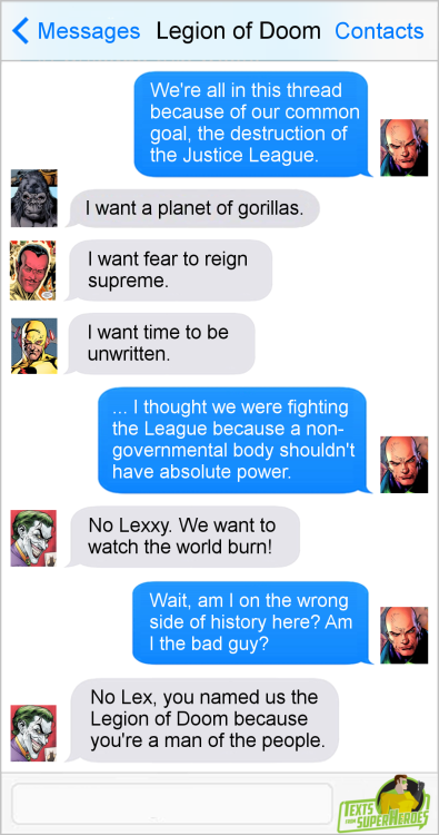 textsfromsuperheroes: Texts From SuperheroesFacebook | Twitter | Patreon