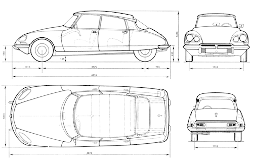 Flaminio Bertoni, Citroen DS, La déesse, 1955-75.