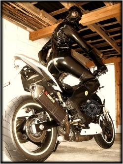 darkbikergear:Ready for a kinky motorbike