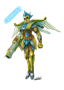 heavenseveneleven: I went to Blizzard HQ a few days ago and I made a skin concept for Pharah. I love the skins for the summer games a lot and I wanted to go along with Mercy’s Winged Victory skin. Icarus seemed like the best choice and all PS this design