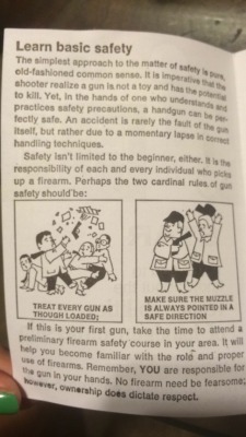 changingmyownpaige:  The basics of gun safety, with fun photos to accompany.