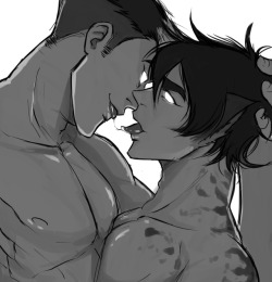 vldshippingcenter: Galra Keith &amp; Dark Shiro I think Galra Keith has long tongue…mmmmm, it is definitely made for a sloppy kiss. I-i want to see their rough sex…!! Thank you so much for the suggestion! I really enjoyed drawing them XD 