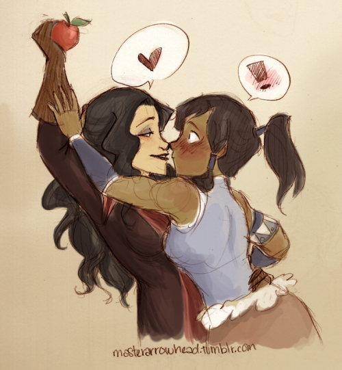 the-real-blamethe1st:  Fan Art Friday: Love Wins: Korra x Asami  Is it any real surprise that I would include Korrasami in this series of LGBT-friendly Valentines Day-themed Fan Art Fridays? I guess it is, because too many fans still can’t believe that