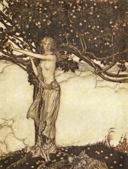 Mythologyrules:  Freia, An Illustration By Arthur Rackham (1910) Freyja Is The Norse