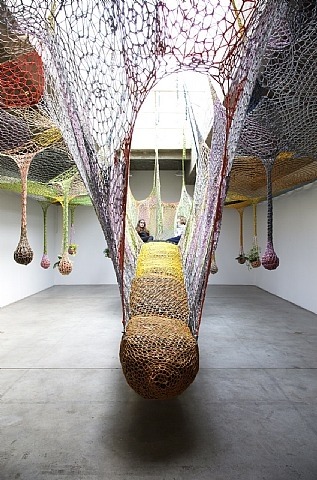 Ernesto Neto (Brazilian, b.1964) is a contemporary visual artist known for creating vast sculptures 