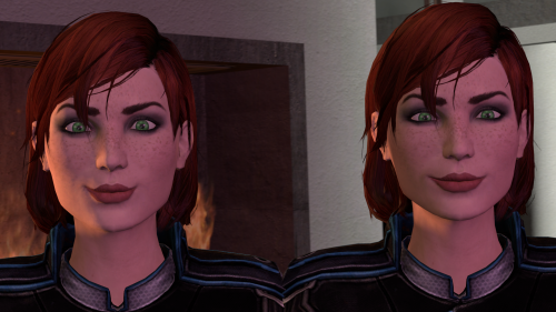 videogame-fantasies:  Slight things You can do to improve your work… So while i was scrolling thru my feed in my other blog i came across a pic that @Spamner recently did of Femshep (Second Picture Above). i liked the concept so i kinda wanted to recreate