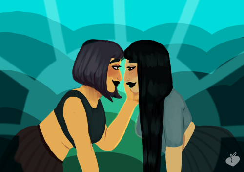 itsallpeachykeen:  having fun w colors 