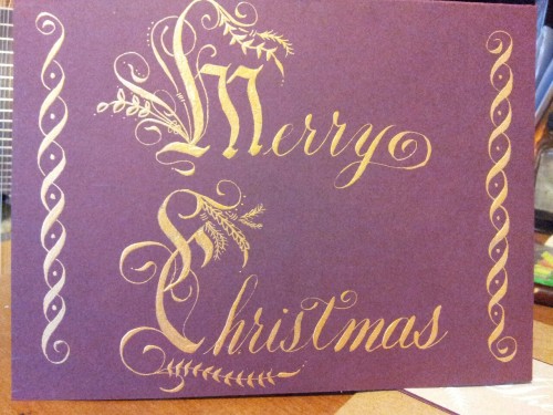 The spoils of christmas-card-making. I REALLY love gold ink.