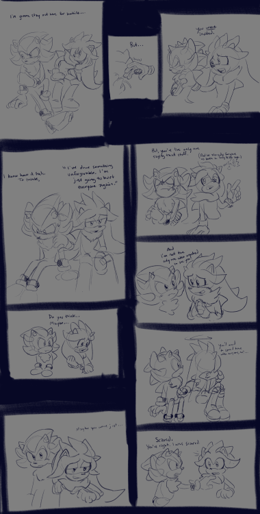 really really really self indulgent scribblecomic about shadow and silver being autistic and having 