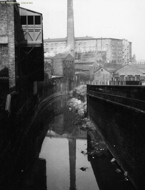 Bridgewater Canal survey, Manchester branch, view along River Medlock, Castlefield1961Potato Wharf, 