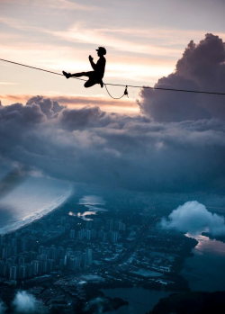 nubbsgalore:  photos by (click pic) tim kemple (previously featured) and scotty rogers of the moab monkeys slacklining three thousand feet above rio de janeiro (see also: previous brasil posts) 