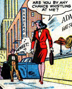 littlemissonewhoisall: aqueerkettleofish:  je-suis-loupseul:  aqueerkettleofish:   superdames:  Re-posting this because I finally got to scan it in high-res. Betty Bates is a goddamn hero. —“Betty Bates, Lady-at-Law” in Hit Comics #47 (1947)  I…