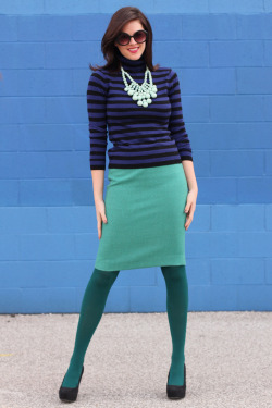 fashion-tights:  Via What I Wore. 