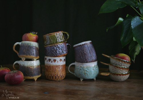  The shop has been updated :} https://nymla.etsy.com A few woodborer and bark mugs and little kåsor!