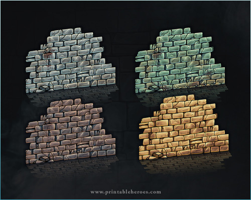 I just released this Modular Ruined Wall set for free on my www.printableheroes.com website catalog.