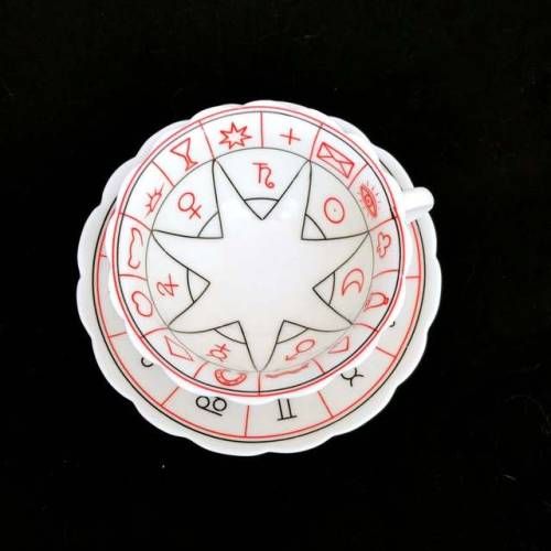 figdays:Vintage Fortune Telling Cup and Saucer //TwoTimeVintage 