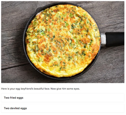 emeraldseats: weirdbuzzfeed: Egg boyfriend is ready to love you. i know i follow the tag ‘food