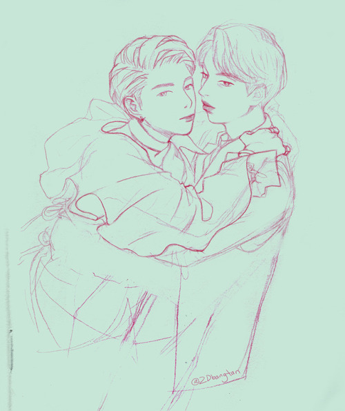 dumping all my namjin sketches in 1 post