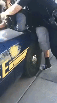 blackmattersus:    ​Children covered their burning eyes after this BULLY COP indiscriminately pepper sprayed a crowd of high school students.  Video