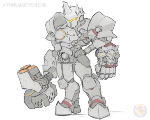 Characters from Overwatch, Training sketches based on Grand Chase style by Wanderyen Erin Part II