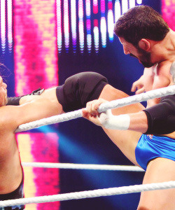 Love how Barrett&rsquo;s bulge pushes his trunks out when he hits that big boot!