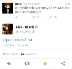 juuzoureisuzuya:  IM LAUGHING RLY HARD ALEX HIRSCH IS FUCKING SAVAGE