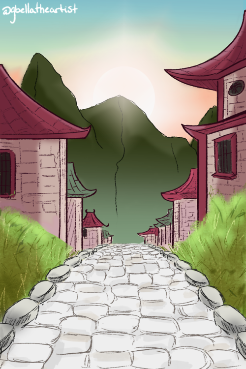 Background for a piece I did for a zine!! I really enjoyed working on this part of the project. It w