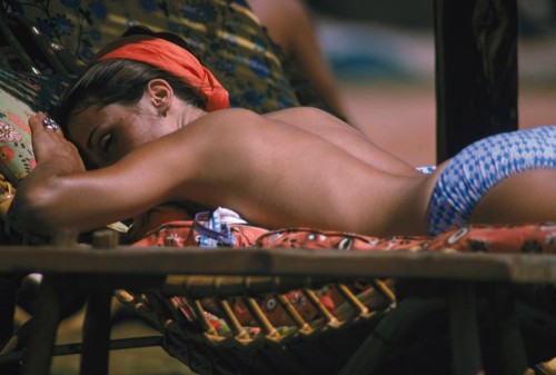  Slim Aarons Sunbather in Sardinia 1967 