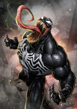 league-of-extraordinarycomics:  Venom by PatrickBrown   I can&rsquo;t wait for this movie to come out.