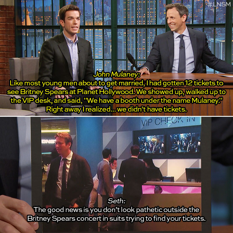 latenightseth:  John Mulaney’s bachelor party was memorable, but not in the way