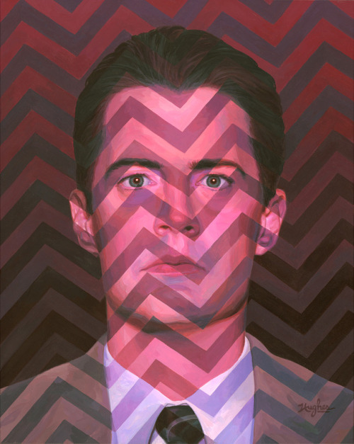 twinpeaksonshowtime: “Cooper” - an original painting by Primary Hughes for the #DavidLynchArtShow at