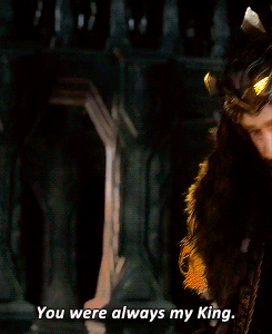theheirsofdurin:Do you ever cry because Thorin is not even angry here, he’s not threatening. In those few seconds he realized how far he’d gone, the madness broke, and he couldn’t even look Dwalin in the eye. 