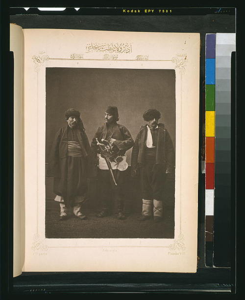 Studio portraits of models wearing traditional clothing from the Vilayet of Adrianople (now Edirne P