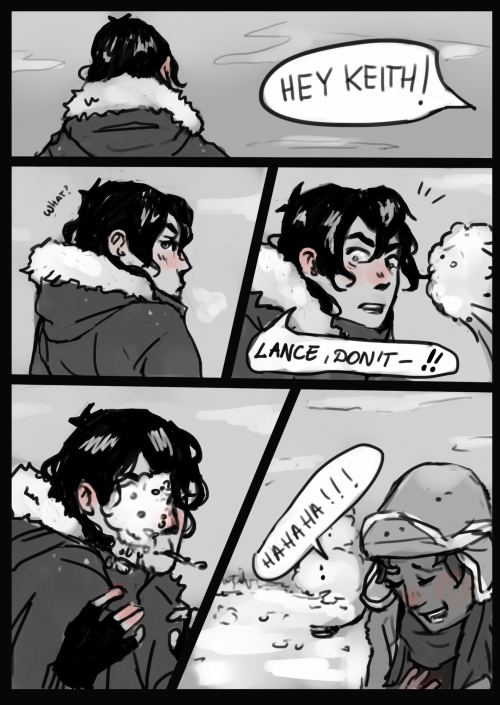 coolnonsenseworld:For @little-lucky-stars ! Winter &amp; Klance was the prompt. Early Merry Christma