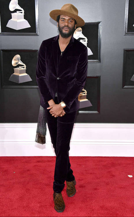 frozenmorningdeew: Gary Clark Jr. attends the 60th annual Grammy Awards in New York, 28 Jan 201