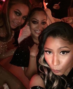 beyhive1992:  Beyoncé, LaLa &amp; Nicki Minaj at The Met Gala 2016 