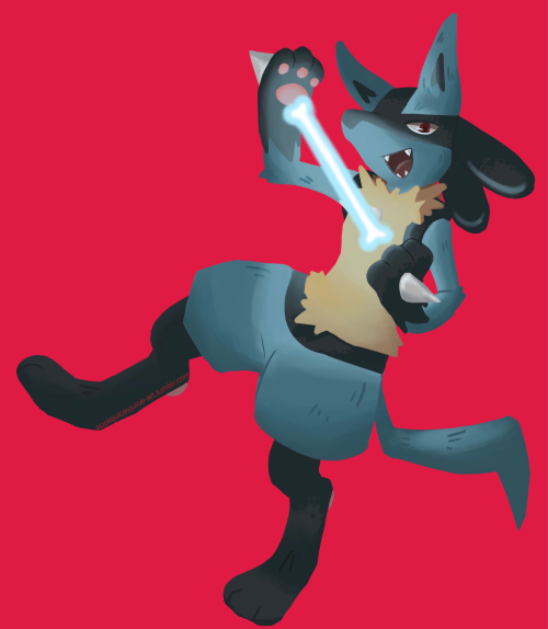 applejuiceyjuice-art-side: Aura day lucario!