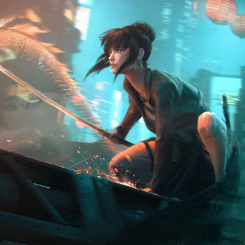 The glorious cyberpunk and sci-fi themed character artworks of Tian Zi - www.this-is-cool.co