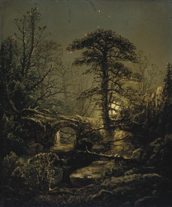 laclefdescoeurs:  Night in the Forest, 1859,