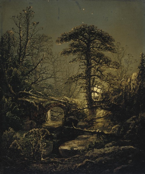 laclefdescoeurs: Night in the Forest, 1859, William Louis Sonntag