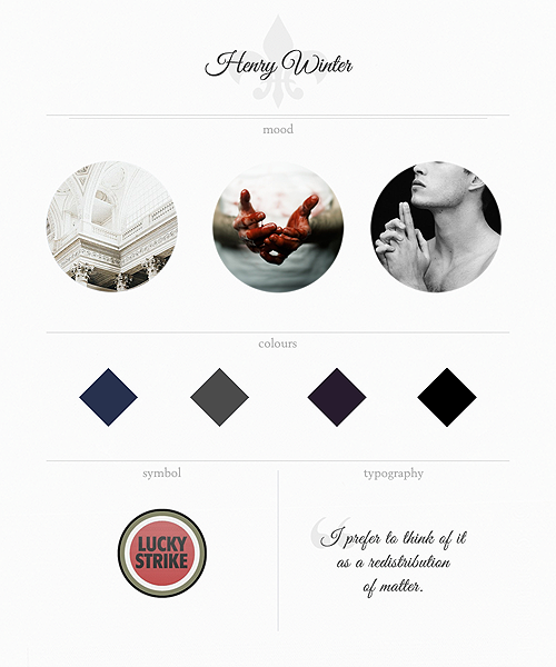 bctrogues:  the secret history meme:  [&frac12;] aesthetics ↳ Henry Winter  inspired b