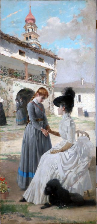 Vittorio Corcos - Visita al convento (1887)