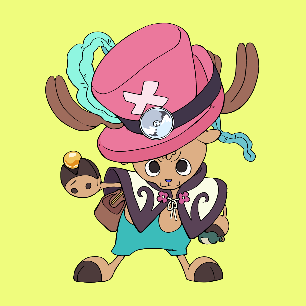 Made a post-timeskip Chopper redesign inspired by horn point, since I love  his horn point design : r/OnePiece