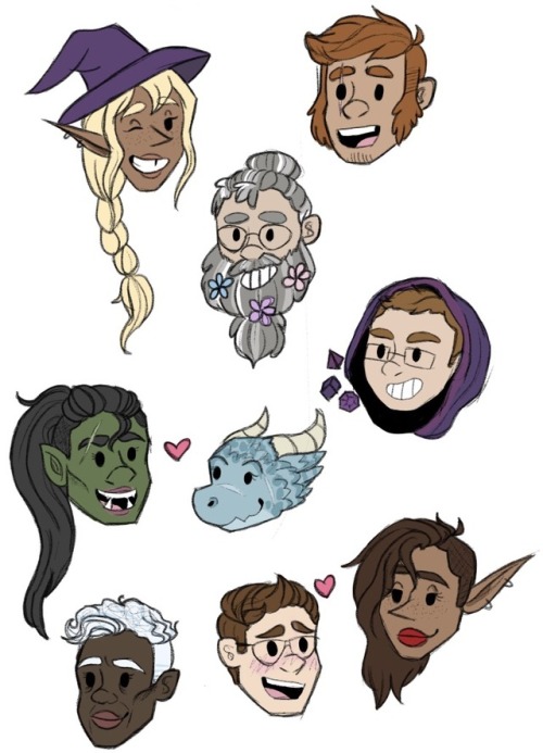 golddplatedd:some good boys and girls!!!!!![image description: a drawing of the heads of various TAZ