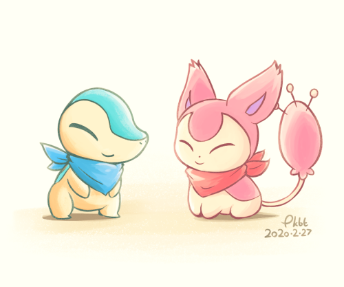 normalart:cyndaquil and skitty.