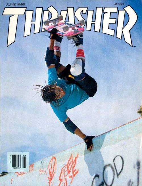 Classic Thrasher Mag cover featuring Steve Caballero