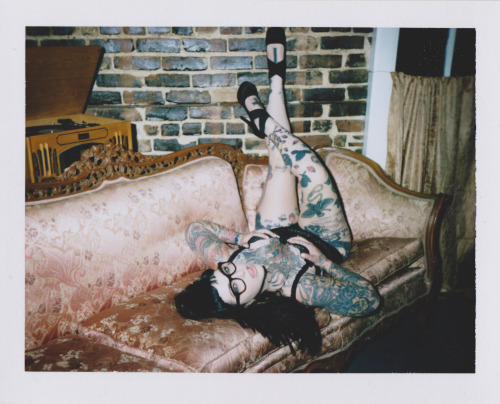 Adahlia on the couch. Fuji 100c, photographed by Me.