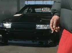 psi-era:  Tsuchiya racing AE86s at Tsukuba