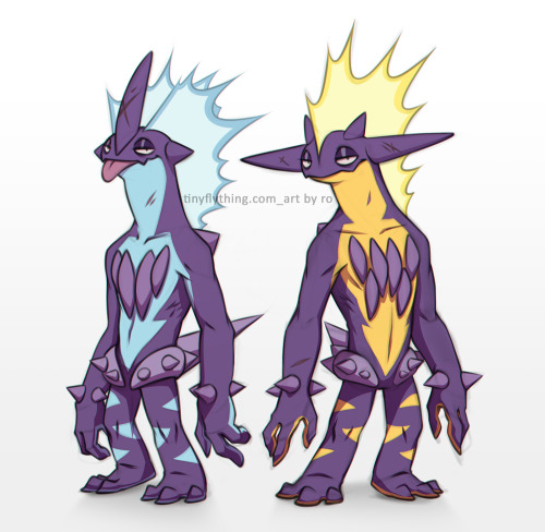 My toxtricity ocs Ion and Taser, redesigned a bit :)