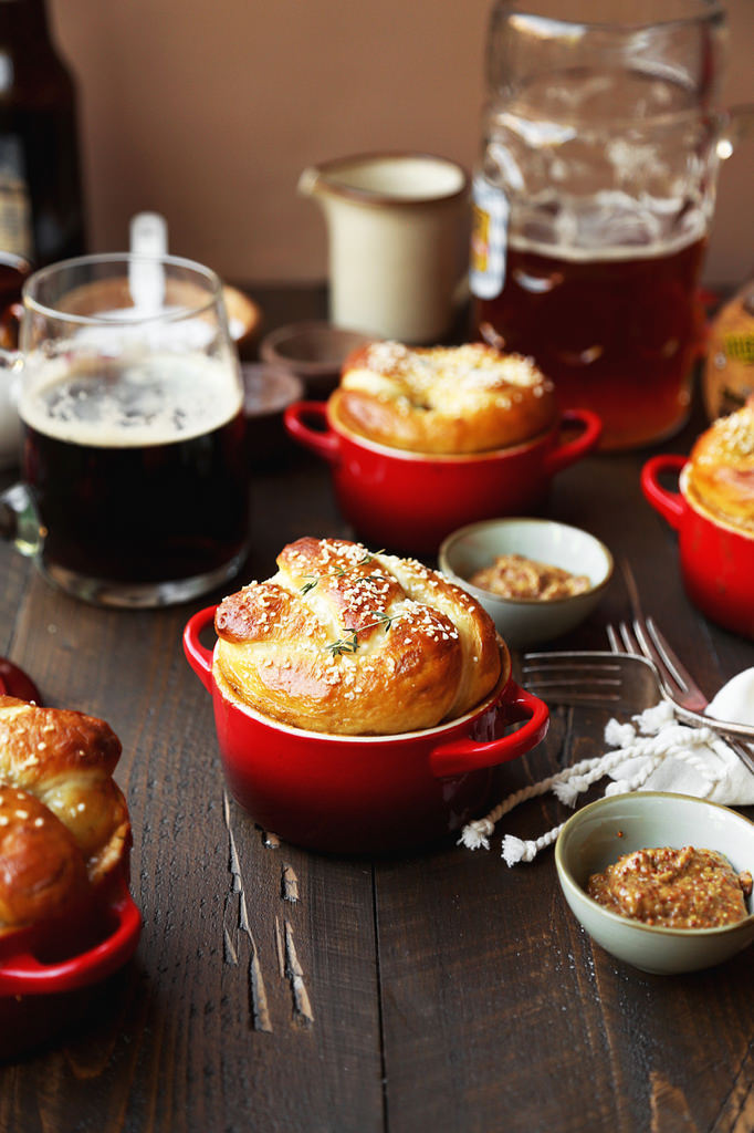 Bratwurst, Beer &amp; Cheddar Pretzel Pot Pie - Tumblr Pics